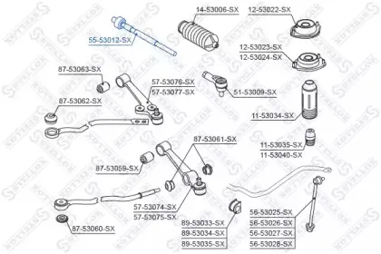 Осевой шарнир, рулевая тяга STELLOX купить