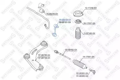 Тяга / стойка, стабилизатор STELLOX купить