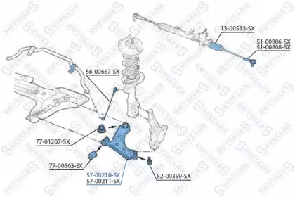 Рычаг независимой подвески колеса, подвеска колеса STELLOX купить