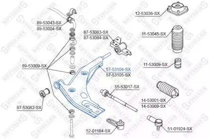 Рычаг независимой подвески колеса, подвеска колеса STELLOX купить