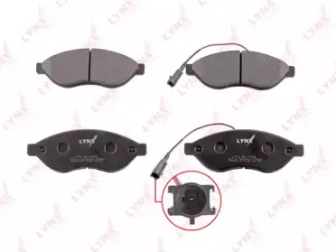 Комплект тормозных колодок, дисковый тормоз LYNXauto купить