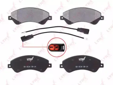 Комплект тормозных колодок, дисковый тормоз LYNXauto купить