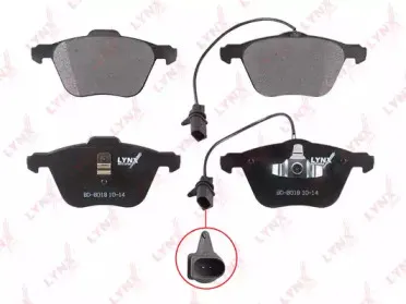 Комплект тормозных колодок, дисковый тормоз LYNXauto купить