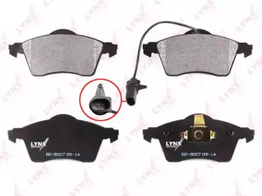 Комплект тормозных колодок, дисковый тормоз LYNXauto купить