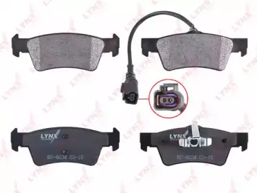 Комплект тормозных колодок, дисковый тормоз LYNXauto купить