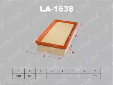 Воздушный фильтр LYNXauto купить
