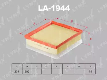 Воздушный фильтр LYNXauto купить
