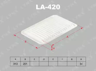 Воздушный фильтр LYNXauto купить