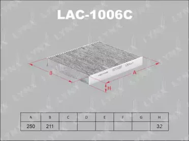 Фильтр, воздух во внутренном пространстве LYNXauto купить