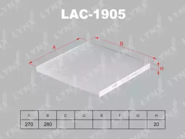 Фильтр, воздух во внутренном пространстве LYNXauto купить