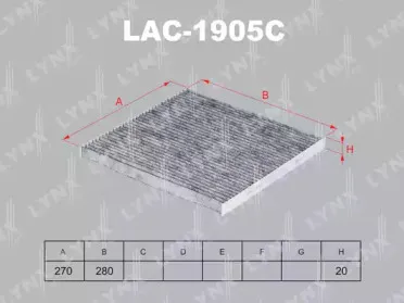 Фильтр, воздух во внутренном пространстве LYNXauto купить