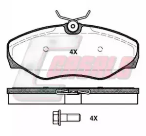 Комплект тормозных колодок, дисковый тормоз CASALS купить