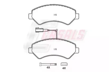 Комплект тормозных колодок, дисковый тормоз CASALS купить
