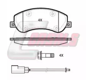 Комплект тормозных колодок, дисковый тормоз CASALS купить
