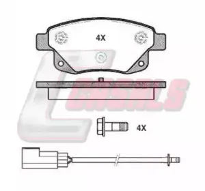 Комплект тормозных колодок, дисковый тормоз CASALS купить