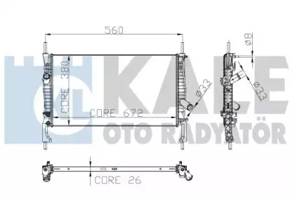 Радиатор, охлаждение двигателя KALE OTO RADYATГ–R купить