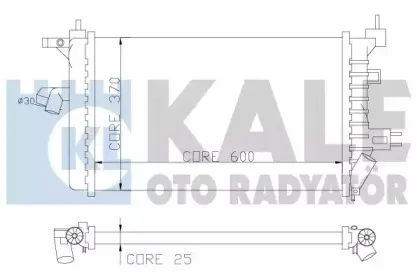 Радиатор, охлаждение двигателя KALE OTO RADYATГ–R купить