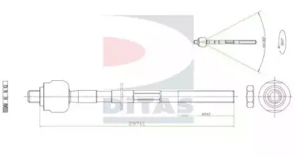 Осевой шарнир, рулевая тяга DITAS купить