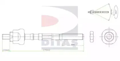 Осевой шарнир, рулевая тяга DITAS купить