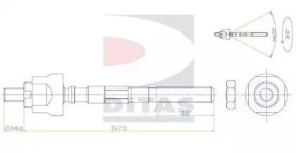Осевой шарнир, рулевая тяга DITAS купить