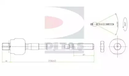 Осевой шарнир, рулевая тяга DITAS купить