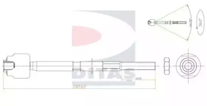 Осевой шарнир, рулевая тяга DITAS купить