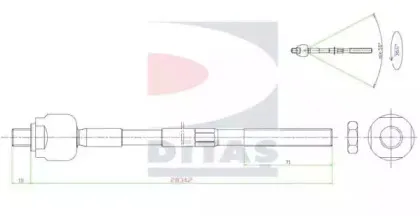 Осевой шарнир, рулевая тяга DITAS купить