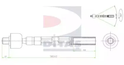 Осевой шарнир, рулевая тяга DITAS купить