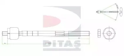 Осевой шарнир, рулевая тяга DITAS купить