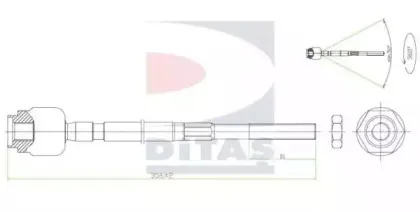 Осевой шарнир, рулевая тяга DITAS купить