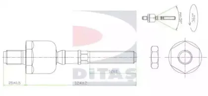 Осевой шарнир, рулевая тяга DITAS купить