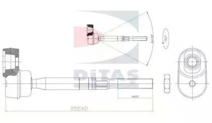 Осевой шарнир, рулевая тяга DITAS купить