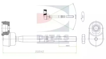 Осевой шарнир, рулевая тяга DITAS купить