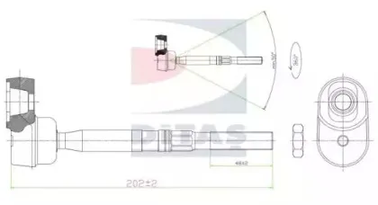 Осевой шарнир, рулевая тяга DITAS купить