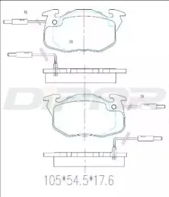 Комплект тормозных колодок, дисковый тормоз DITAS купить