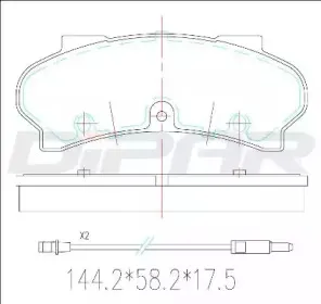 Комплект тормозных колодок, дисковый тормоз DITAS купить