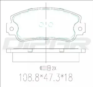 Комплект тормозных колодок, дисковый тормоз DITAS купить