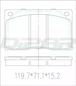 Комплект тормозных колодок, дисковый тормоз DITAS купить