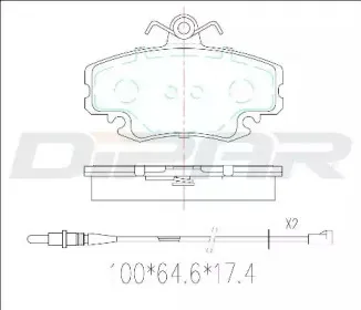 Комплект тормозных колодок, дисковый тормоз DITAS купить