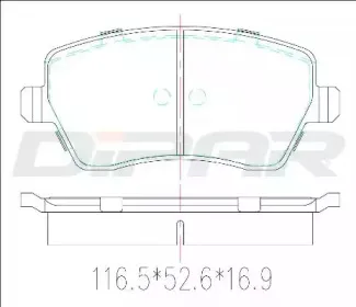 Комплект тормозных колодок, дисковый тормоз DITAS купить