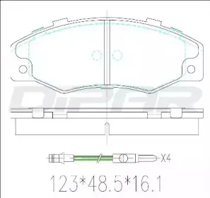 Комплект тормозных колодок, дисковый тормоз DITAS купить