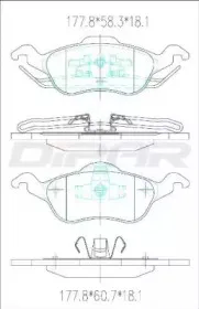 Комплект тормозных колодок, дисковый тормоз DITAS купить
