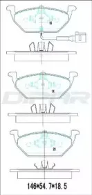 Комплект тормозных колодок, дисковый тормоз DITAS купить