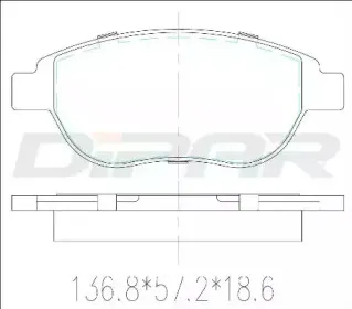 Комплект тормозных колодок, дисковый тормоз DITAS купить