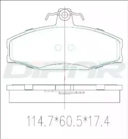 Комплект тормозных колодок, дисковый тормоз DITAS купить