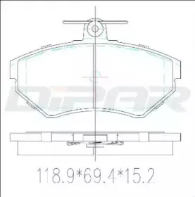 Комплект тормозных колодок, дисковый тормоз DITAS купить