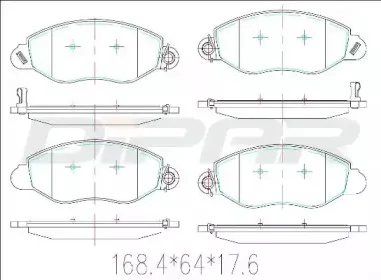 Комплект тормозных колодок, дисковый тормоз DITAS купить