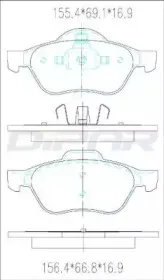 Комплект тормозных колодок, дисковый тормоз DITAS купить