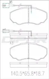 Комплект тормозных колодок, дисковый тормоз DITAS купить