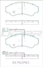 Комплект тормозных колодок, дисковый тормоз DITAS купить
